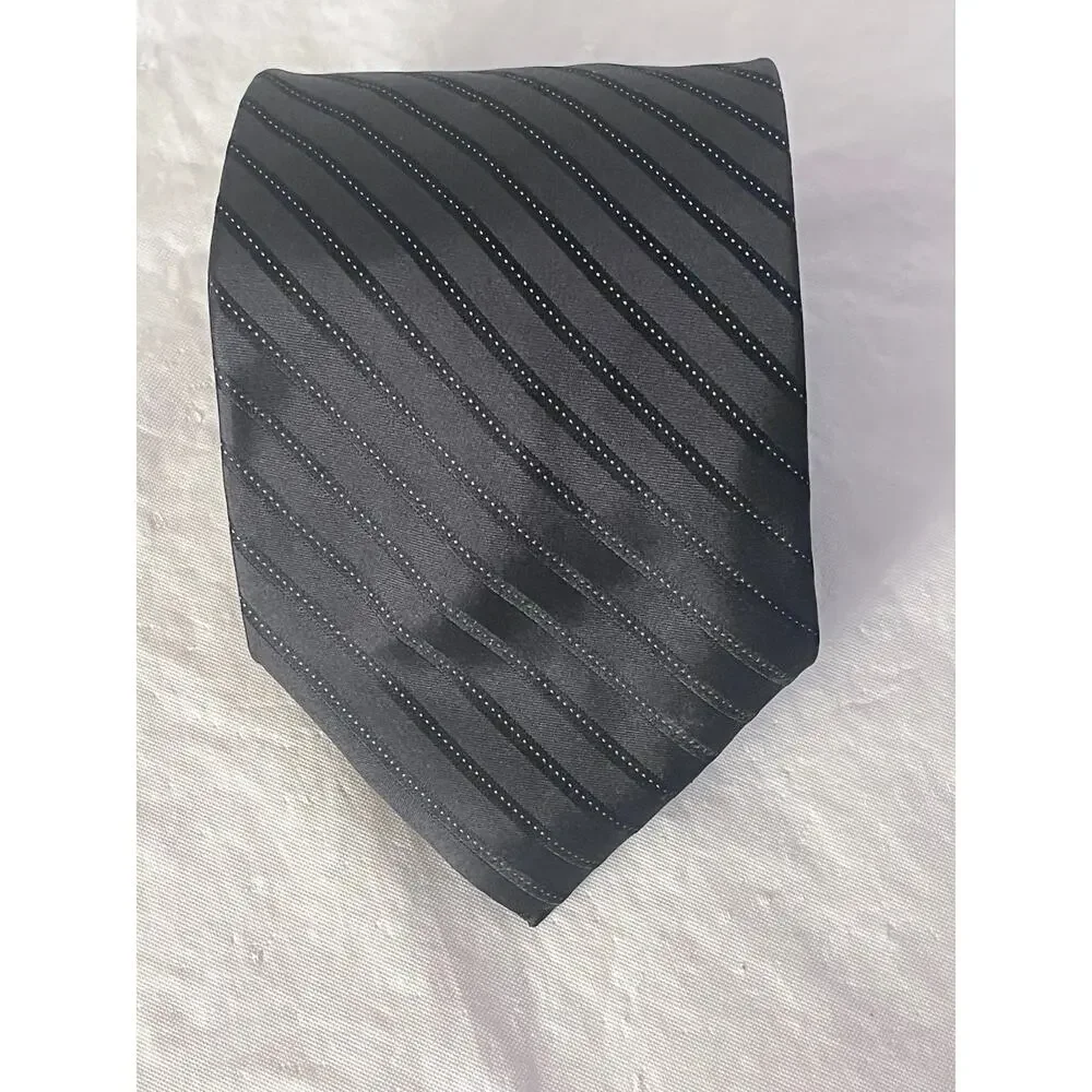 Lot of 5 Vintage Calvin Klein Silk Ties Necktie -Brown Black Geometric